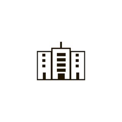 office building icon. flat design