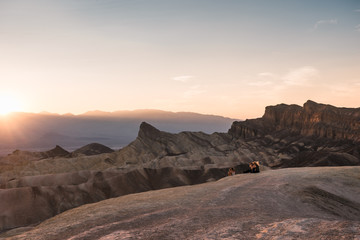 Fototapeta na wymiar The lowest point on earth in Death valley, USA, West Coast