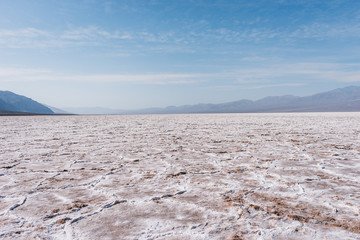 The lowest point on earth in Death valley, USA, West Coast