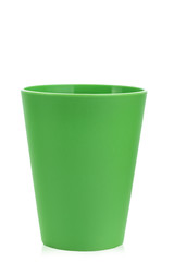 green plastic glass