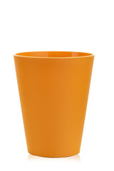 orange plastic glass