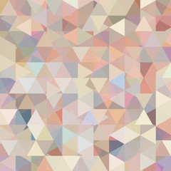 Fototapeta premium Abstract background consisting of pastel pink, beige, gray triangles. Geometric design for business presentations or web template banner flyer. Vector illustration