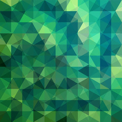 Obraz premium Triangle green vector background. Can be used in cover design, book design, website background. Vector illustration