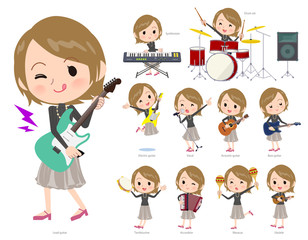 Short hair black high necked women_pop music