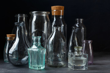 Obraz na płótnie Canvas Collection of decorative bottles