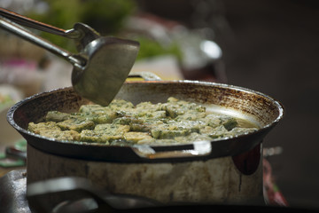 Fried leek dumplings, The appetizers are delicious sales at the roadside in Thailand