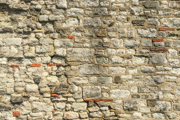 Old gray stone wall (background, texture)