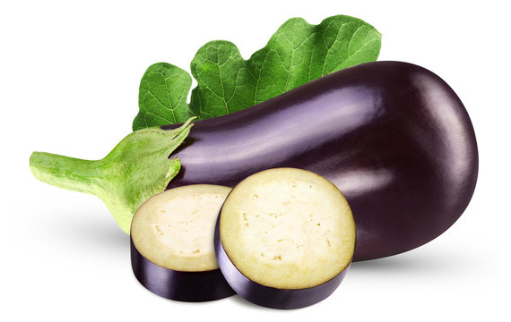 Eggplant isolated on white
