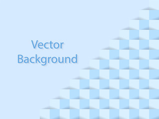 Abstract blue paper background with shadows.  Vector illustration.