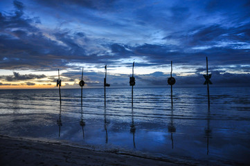 Holbox Letters Silhouetted against sunset