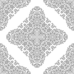 Classic seamless silver pattern. Traditional orient ornament. Classic vintage background