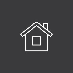line home icon on dark background