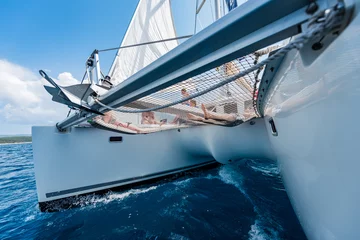 Photo sur Plexiglas Naviguer Catamaran jacht na rejs