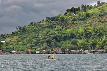 Dewey island coastline-vernacular stilt houses on North Bais Bay. Negros Oriental-Philippines.0524