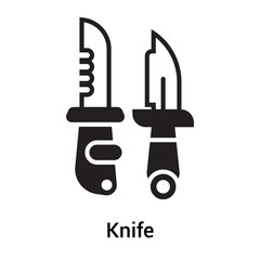 Knife icon vector sign and symbol isolated on white background, Knife logo concept