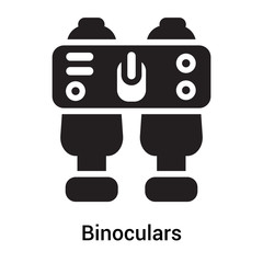 Binoculars icon vector sign and symbol isolated on white background, Binoculars logo concept