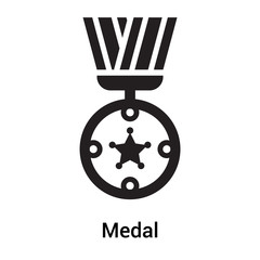 Medal icon vector sign and symbol isolated on white background, Medal logo concept