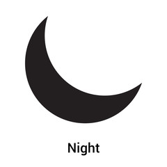 Night icon vector sign and symbol isolated on white background, Night logo concept