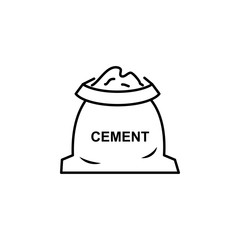 bag of cement outline icon. Element of construction icon for mobile concept and web apps. Thin line bag of cement outline icon can be used for web and mobile