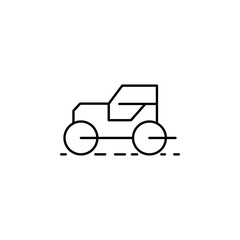 asphalt stacker outline icon. Element of construction icon for mobile concept and web apps. Thin line asphalt stacker outline icon can be used for web and mobile