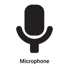 Microphone icon vector sign and symbol isolated on white background, Microphone logo concept