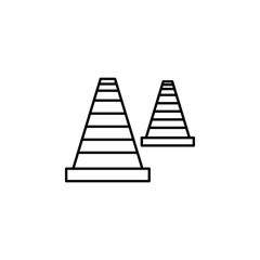 road cones outline icon. Element of construction icon for mobile concept and web apps. Thin line road cones outline icon can be used for web and mobile