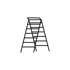 ladder outline icon. Element of construction icon for mobile concept and web apps. Thin line ladder outline icon can be used for web and mobile