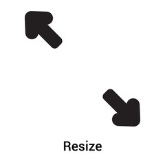 Resize icon vector sign and symbol isolated on white background, Resize logo concept