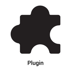 Plugin icon vector sign and symbol isolated on white background, Plugin logo concept