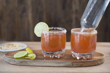 Michelada, cocktail mexican