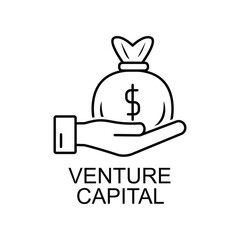 venture capital outline icon. Element of finance icon for mobile concept and web apps. Thin line venture capital outline icon can be used for web and mobile. Premium icon