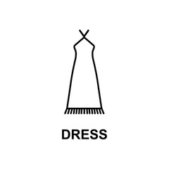 long dress icon. Element of summer clothes for mobile concept and web apps. Detailed long dress icon can be used for web and mobile. Premium icon