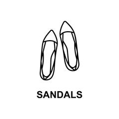 sandals icon. Element of summer clothes for mobile concept and web apps. Detailed sandals icon can be used for web and mobile. Premium icon