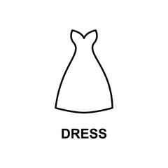 dress with decolletage icon. Element of summer clothes for mobile concept and web apps. Detailed dress with decolletage icon can be used for web and mobile. Premium icon