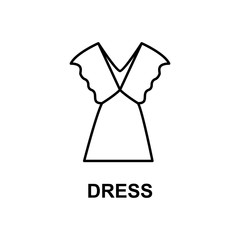 dress icon. Element of summer clothes for mobile concept and web apps. Detailed dress icon can be used for web and mobile. Premium icon