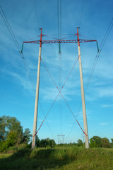 Electric pillar with hight voltage construction