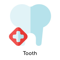 Tooth icon vector sign and symbol isolated on white background, Tooth logo concept