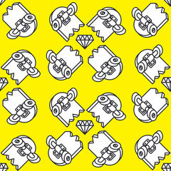seamless pattern on a skateboard