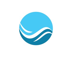 Water Wave symbol and icon Logo Template