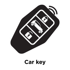 Car key icon vector sign and symbol isolated on white background, Car key logo concept