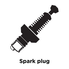 Spark plug icon vector sign and symbol isolated on white background, Spark plug logo concept