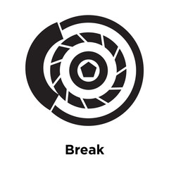 Break icon vector sign and symbol isolated on white background, Break logo concept