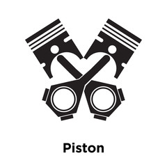 Piston icon vector sign and symbol isolated on white background, Piston logo concept