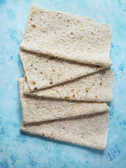 Armenian flat bread lavash. Traditional wheat bread. 