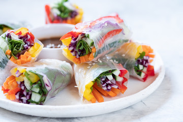 Spring rolls with vegetables