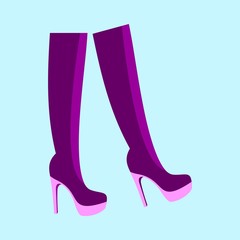 icons about Women Clothes with boot and boot shoe
