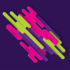 Abstract 3d background with colorful paper geometric shapes with drop shadows. Modern background. Minimal design.