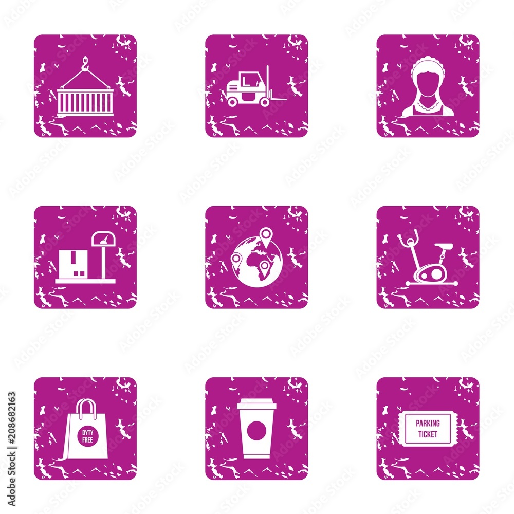 Poster loader icons set. grunge set of 9 loader vector icons for web isolated on white background