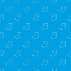 Rubber boots pattern vector seamless blue repeat for any use