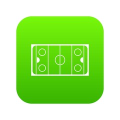 Ice hockey rink icon digital green for any design isolated on white vector illustration
